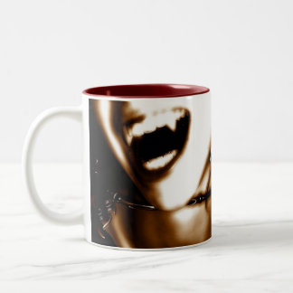 I Bite Therefore I Love Two-Tone Coffee Mug