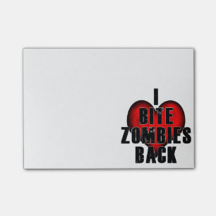 I Bite Zombies Post-It Notes