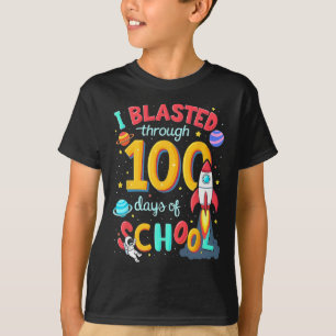 I Blasted Through 100 Days Of School 100th Day Tea T-Shirt