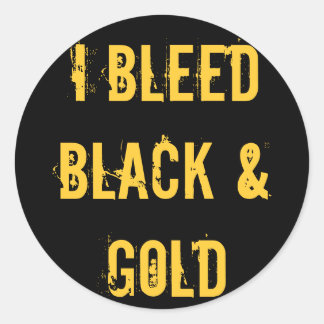 I Bleed Black and Gold Sticker