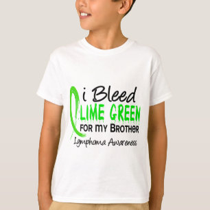 I Bleed Lime Green For My Brother Lymphoma T-Shirt