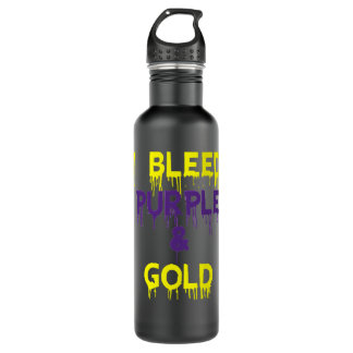 I BLEED PURPLE AND GOLD (LAKERS) 710 ML WATER BOTTLE