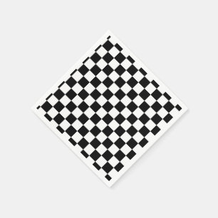 I Bleed Racing Black White Chequered Customize It Napkin