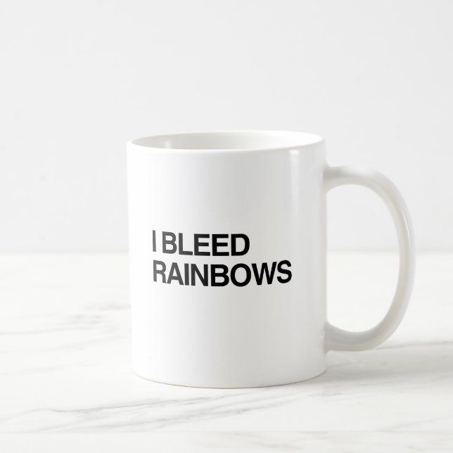 I BLEED RAINBOWS.png Coffee Mug (Right)