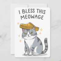 I Bless This Meowage Marriage Funny Cat Wedding