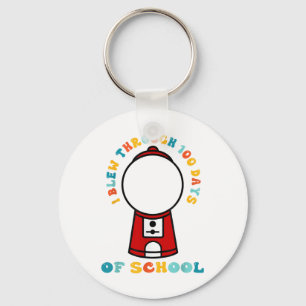 I Blew Through 100 Days Of School Gumball Machine  Keychain