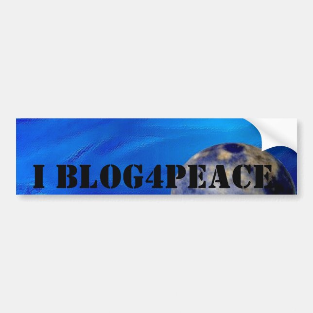 I Blog4Peace Bumper Sticker (Front)
