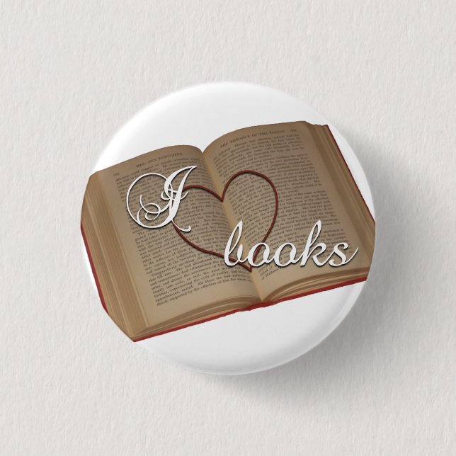 "I ♡ Books" Button (Front)