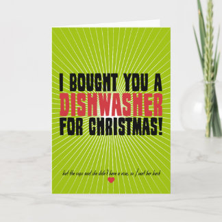 I Bought You A Dishwasher For Christmas Holiday Card