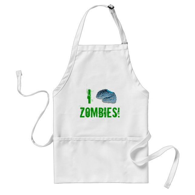 I Brain Zombies Standard Apron (Front)
