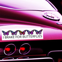 I BRAKE FOR BUTTERFLIES Monarch Watercolor