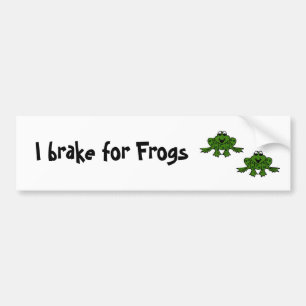 I brake for Frogs Bumper Sticker