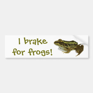 I Brake for Frogs! Bumper Sticker