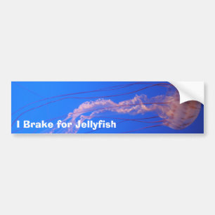 I Brake for Jellyfish Bumper Sticker