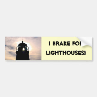 I Brake for Lighthouses Bumper Sticker