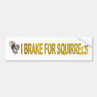 I Brake For Squirrels Bumper Sticker