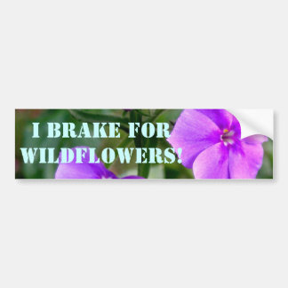 I Brake for Wildflowers Bumper Sticker