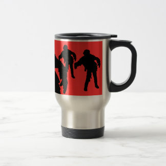 I Break for Zombies Black Silhouettes Travel Mug