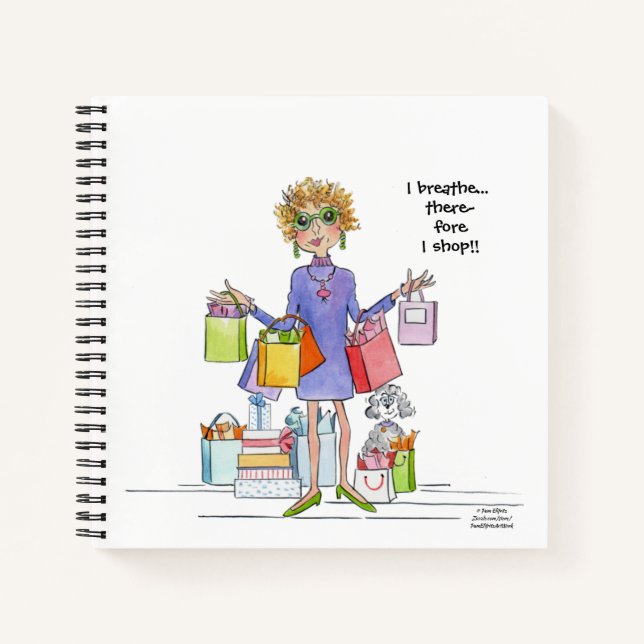 I breath therefore I shop for Notebook (Front)