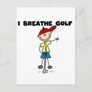 I Breathe Golf Tshirts and Gifts Postcard