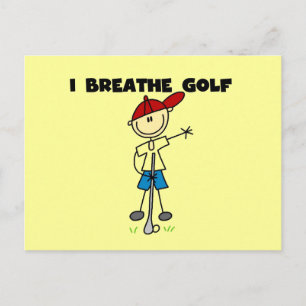I Breathe Golf Tshirts and Gifts Postcard