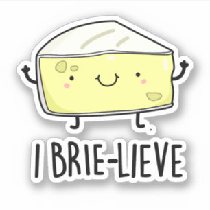 I Brie-lieve Funny Positive Brie Cheese Pun