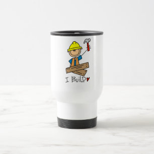 I Build Stick Figure Carpenter Tshirts Travel Mug