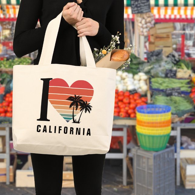  I ♥ California Retro Large Tote Bag (Creator Uploaded)