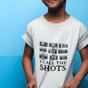 I Call The Shots Photographer Cameras Funny Puns Toddler T-shirt