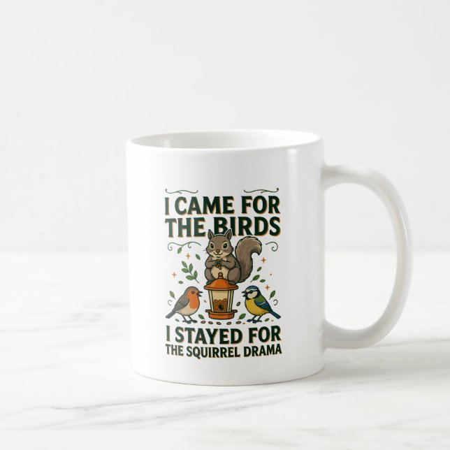 I Came for the Birds Funny Squirrel Mug (Right)