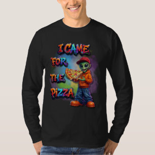 I Came For The Pizza Funny Alien Food Design T-Shirt
