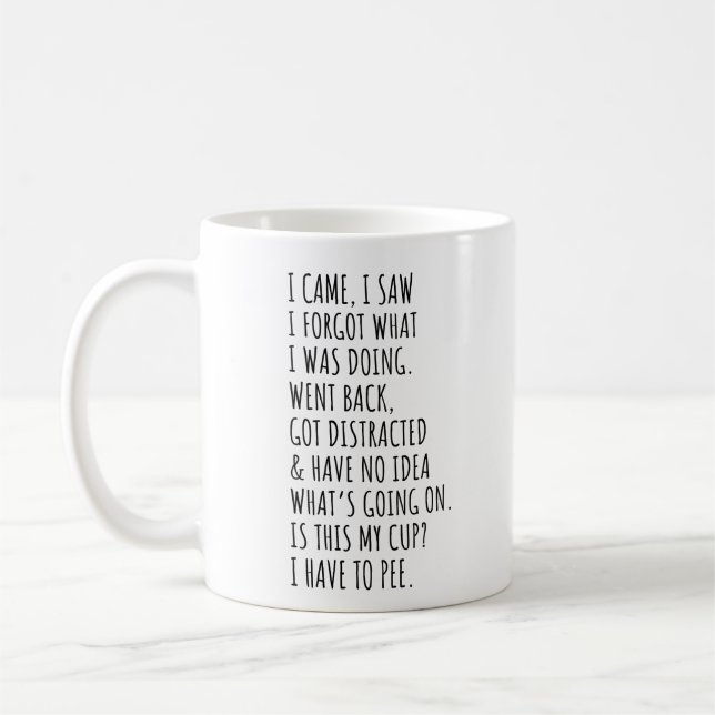 I Came I Saw I Forgot What I was Doing Coffee Mug (Left)