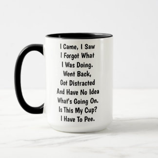 I Came I Saw I Forgot What I Was Doing Funny  Mug
