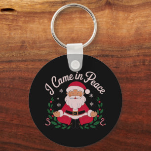 I Came in Peace Santa Cosmic Winter Vibes Keychain