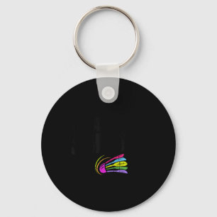 I Came To Smash Badminton Player Distressed Shuttl Keychain