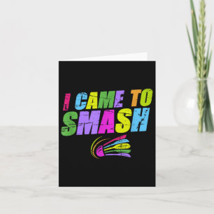 I Came To Smash Funny Badminton Mom Dad Card