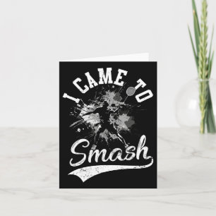 I Came To Smash Team Player Badminton Shuttle Spor Card