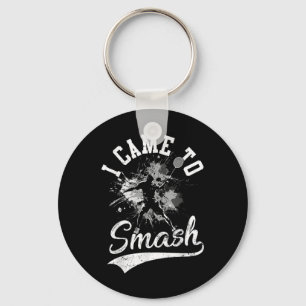 I Came To Smash Team Player Badminton Shuttle Spor Keychain