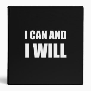 I Can And I Will Binder