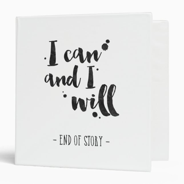I Can And I Will - Inspirational Binder (Front/Inside)