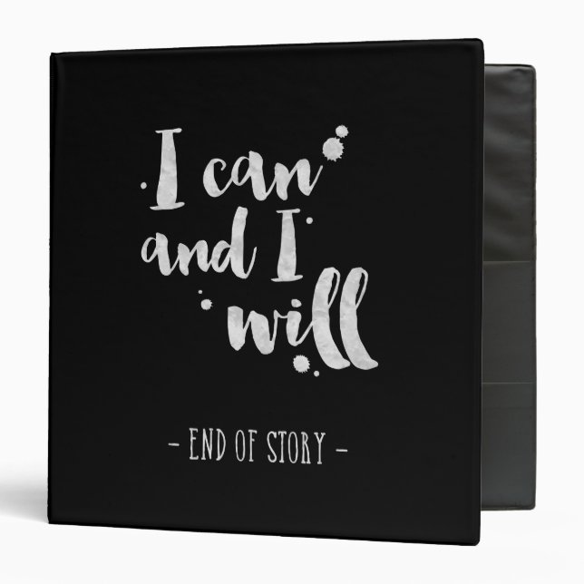 I Can And I Will - Inspirational Binder (Front/Inside)