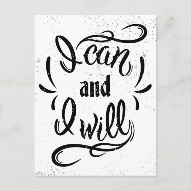 I Can And I Will Postcard (Front)