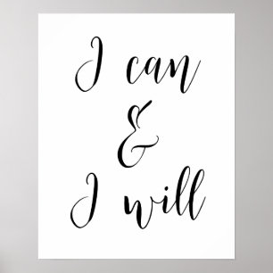 I Can And I Will Poster
