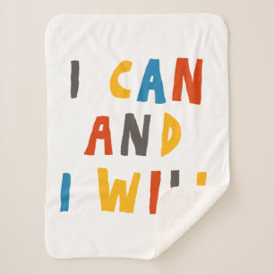 I Can And I Will Sherpa Blanket