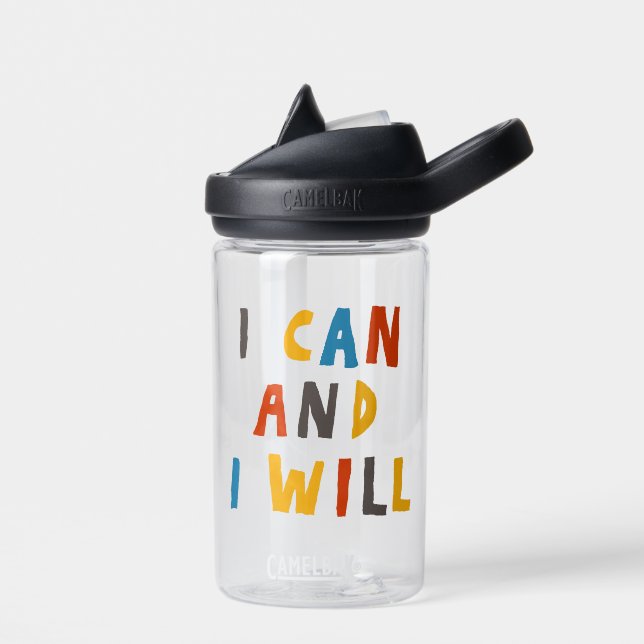 I Can And I Will Water Bottle (Left)