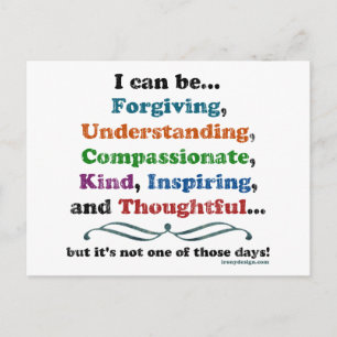 I can be Forgiving Postcard