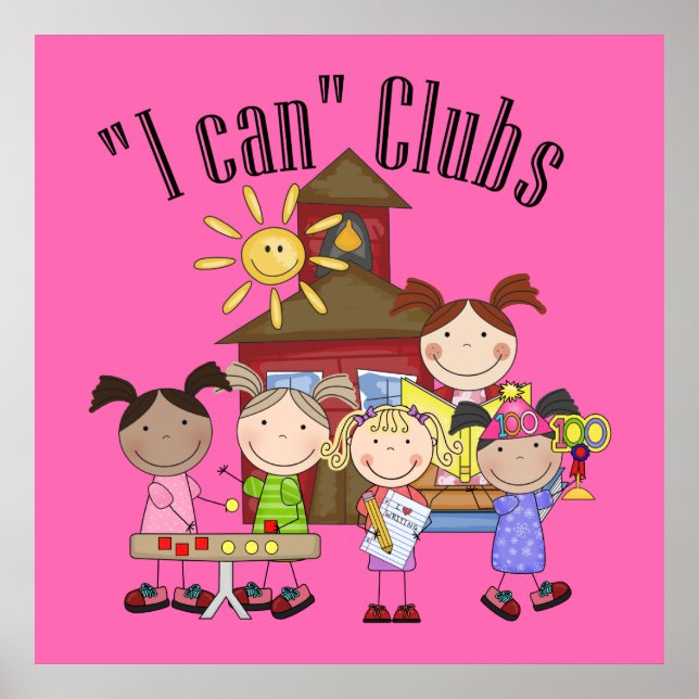 I Can Clubs Stick Figures Poster Deux (Devant)