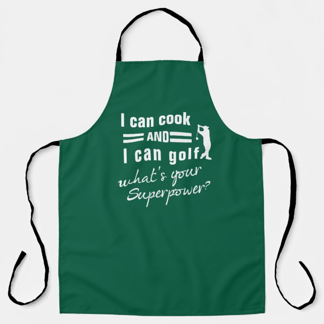 I Can Cook Golf Apron - Funny Personalized Golfer  (Front)