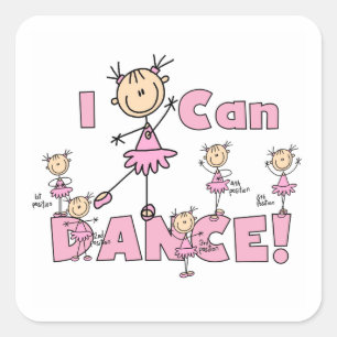 I Can Dance T-shirts and Gifts Square Sticker