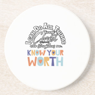 i can do all things amazing design coaster